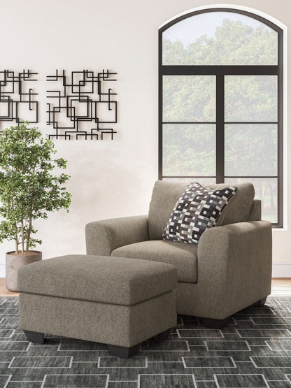Triston - Peaks - Living Room Set Stationary Chair & Ottoman by Benchcraft® - Walls Furniture & Mattress