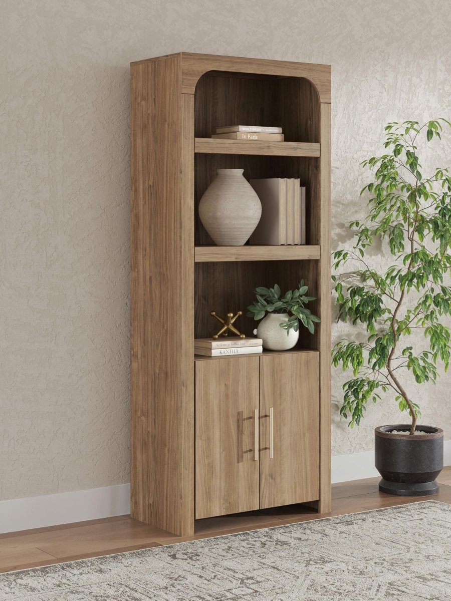 Dovander - Display Cabinet - Brown Display Cabinets by Signature Design by Ashley® - Walls Furniture & Mattress