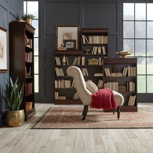 Brayton Manor - 4 Piece Stepped Bookcase Wall Set - Brown 4 Piece Home Office Sets by Liberty Furniture - Walls Furniture & Mattress
