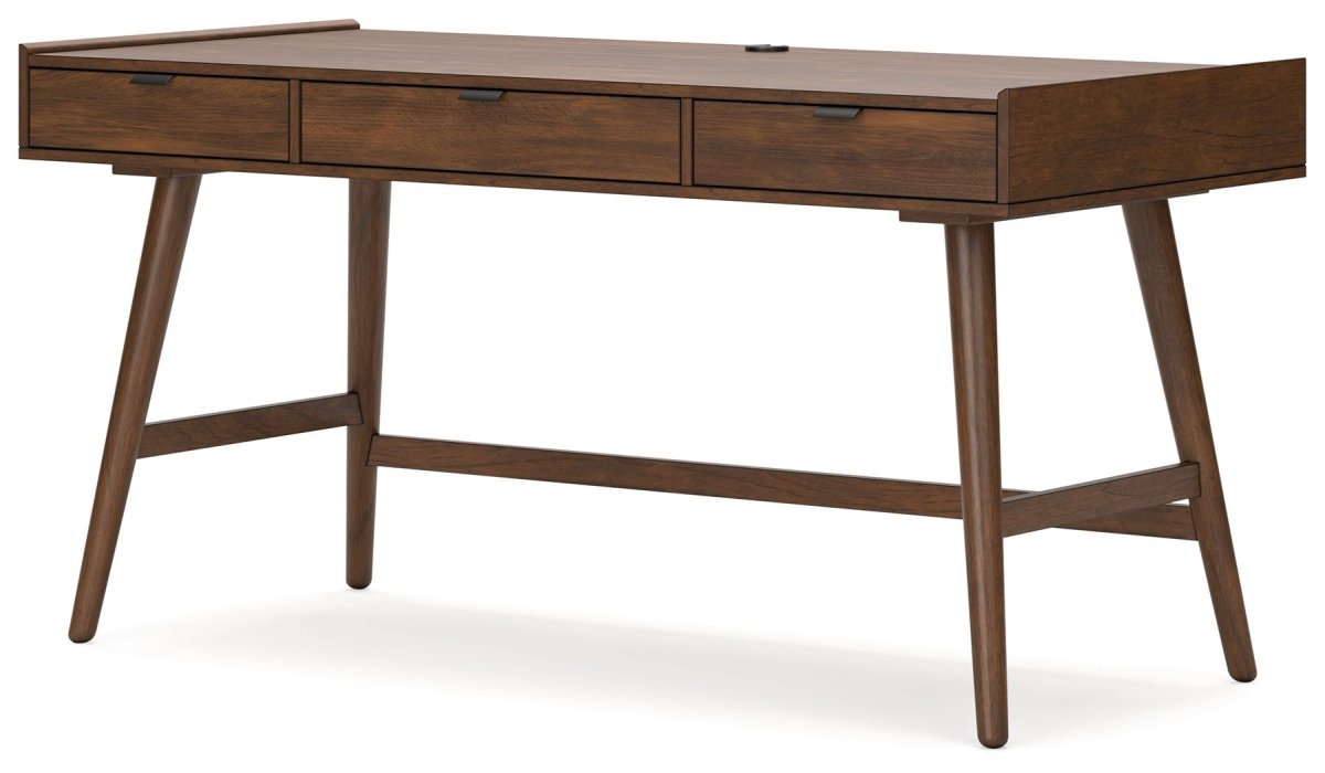 Lyncott - 3 Pc. - Home Office Desk, Chair, Bookcase - Brown 3 Piece Home Office Sets by Signature Design by Ashley® - Walls Furniture & Mattress