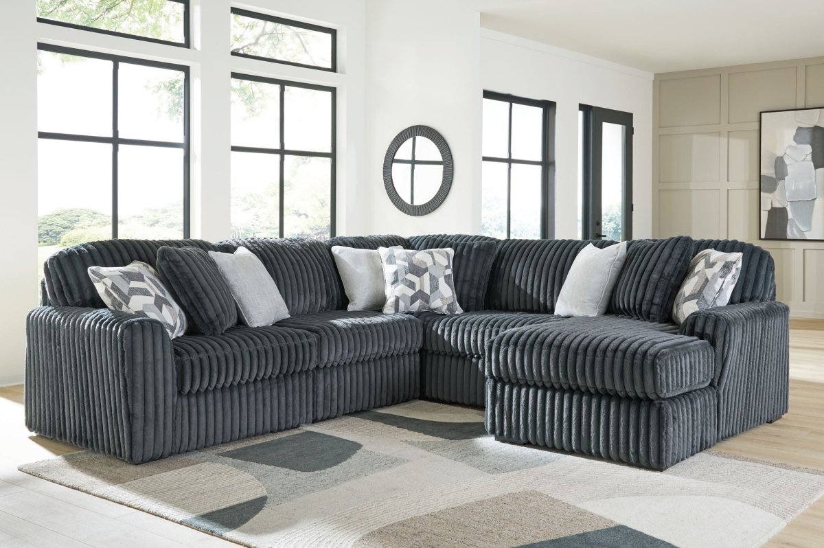 Midnight - Madness - Sectional Stationary Sectionals by Signature Design by Ashley® - Walls Furniture & Mattress