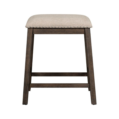 Harrison - Upholstered Console Stool - Brown Counter Height (24" - 27") by Liberty Furniture - Walls Furniture & Mattress