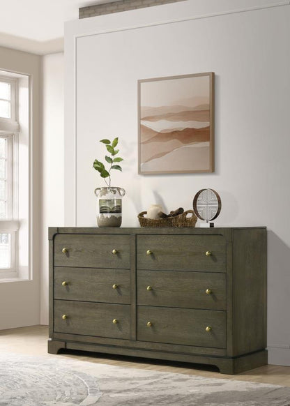 Gran Park - 6 - Drawer Dresser Cabinet Dressers by Coaster Fine Furniture - Walls Furniture & Mattress