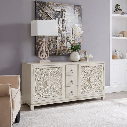Sundance - 2 Door 3 Drawer Wood Accent Cabinet - White Accent Cabinets by Liberty Furniture - Walls Furniture & Mattress