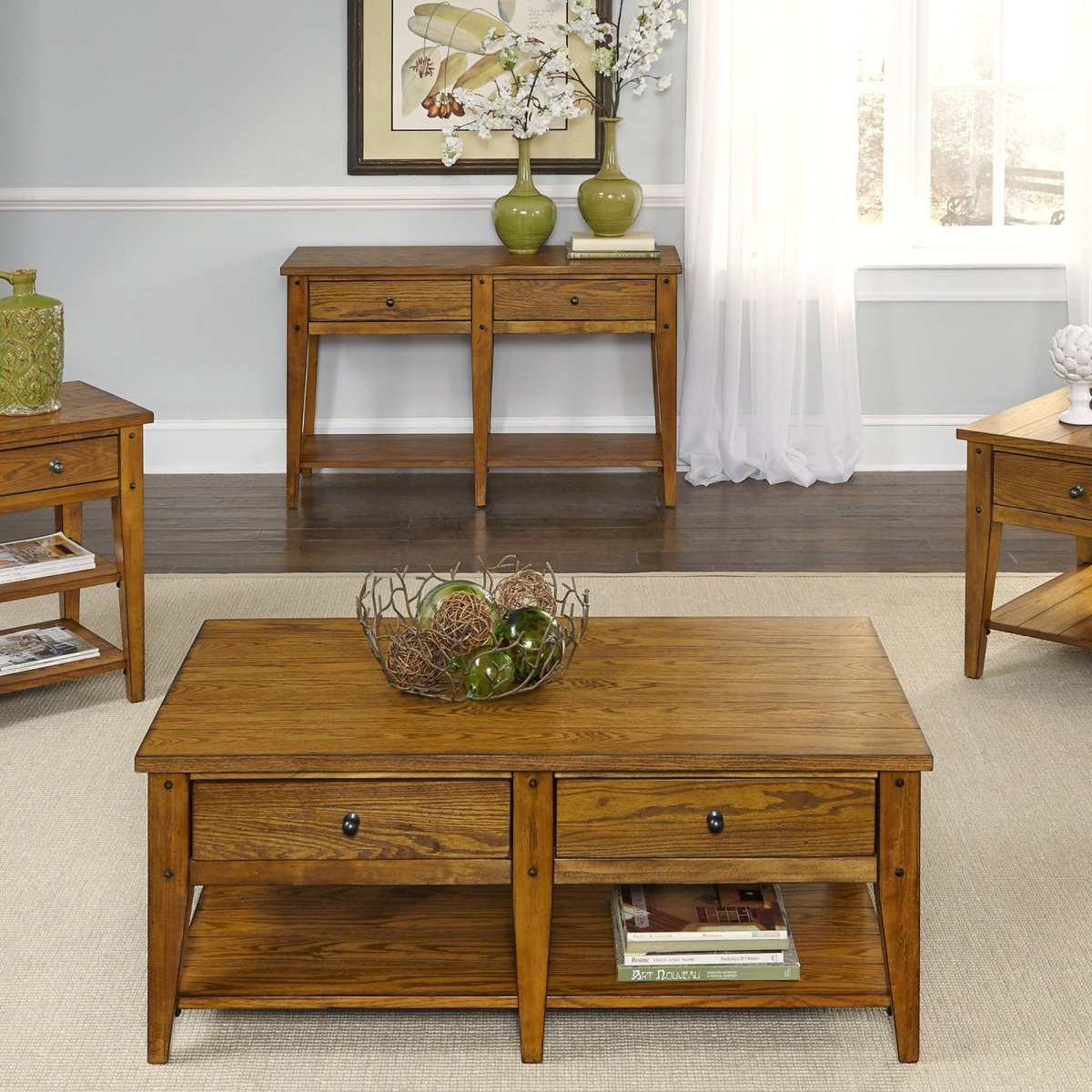 Lake House - Square Lamp Table Accent Tables by Liberty Furniture - Walls Furniture & Mattress