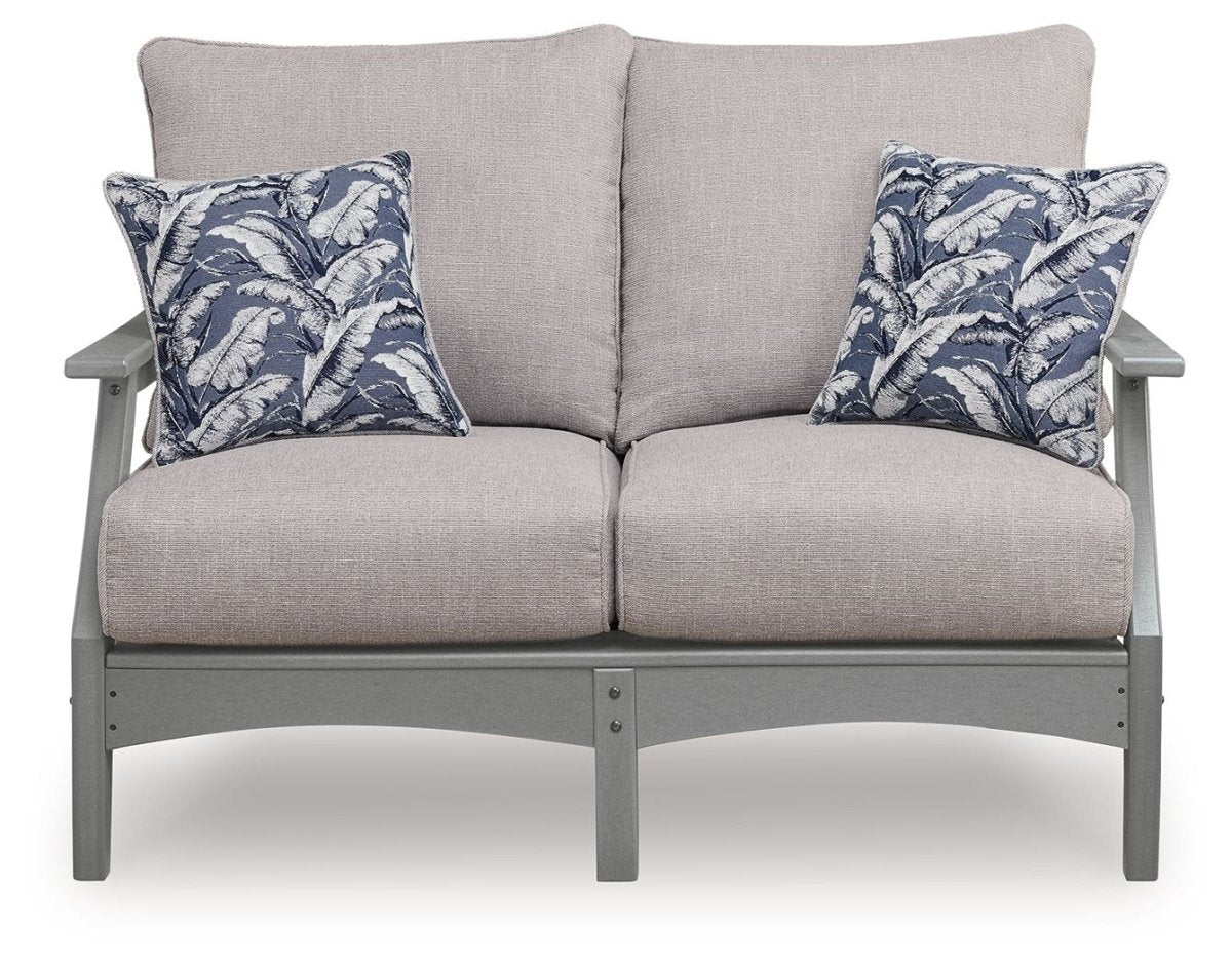 Cove Beach - Loveseat With Cushion - Gray Loveseats by Signature Design by Ashley® - Walls Furniture & Mattress