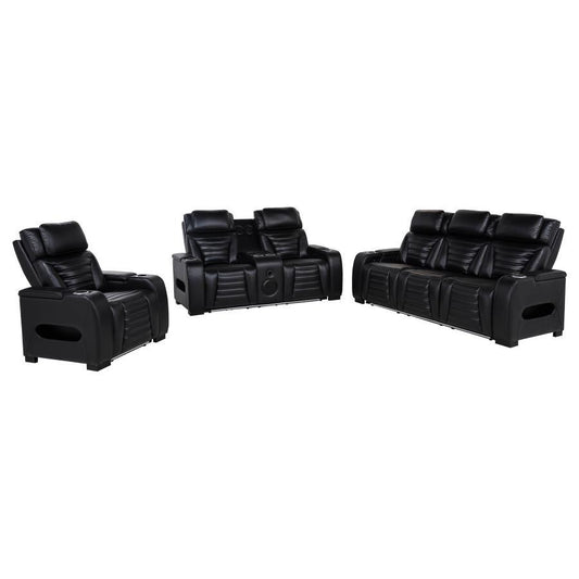 Zuma - Faux Leather Dual Power LED Sofa Set Reclining Sofas & Loveseats by Coaster Fine Furniture - Walls Furniture & Mattress