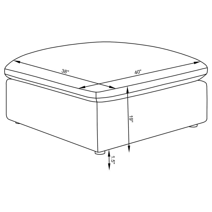 Hobson - Square Upholstered Ottoman Upholstered Ottomans by CoasterElevations - Walls Furniture & Mattress