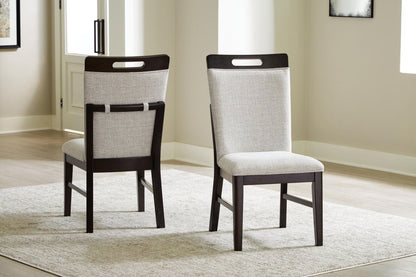 Neymorton - Dining Upholstered Side Chair (Set of 2) - Light Gray / Brown Chair Sets by Signature Design by Ashley® - Walls Furniture & Mattress
