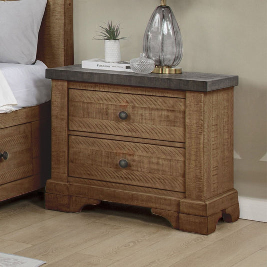 Augusta - Two Drawer Nightstand With USB Port Nightstands w/ Charging Stations by New Classic - Walls Furniture & Mattress