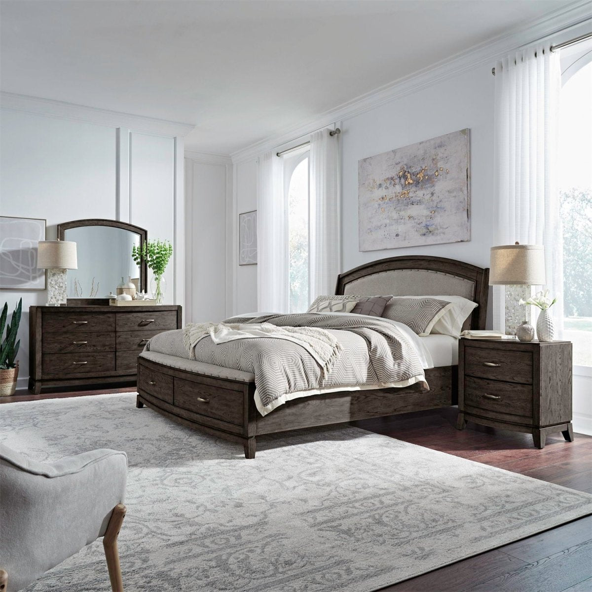 Avalon - Upholstered Bedroom Set 3 Piece Bedroom Sets by Liberty Furniture - Walls Furniture & Mattress