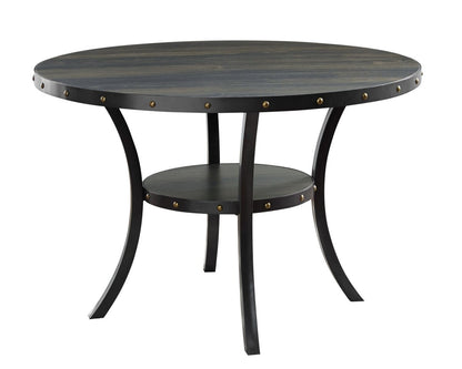 Crispin - Round Dining Table - Smoke - Wood Dining Tables by New Classic - Walls Furniture & Mattress