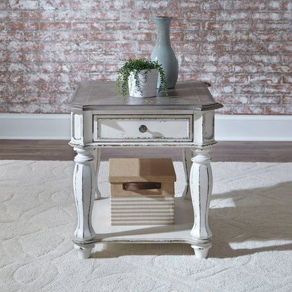 Magnolia Manor - End Table - White End Tables by Liberty Furniture - Walls Furniture & Mattress