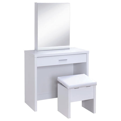 Harvey - 2 - piece Vanity Set with Lift - Top Stool Vanity Sets by CoasterEssence - Walls Furniture & Mattress