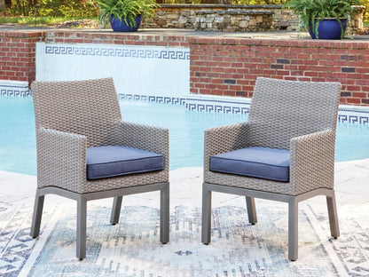 Half Moon Beach - Arm Chair With Cushion (Set of 2) - Blue / Gray Chair Sets by Signature Design by Ashley® - Walls Furniture & Mattress