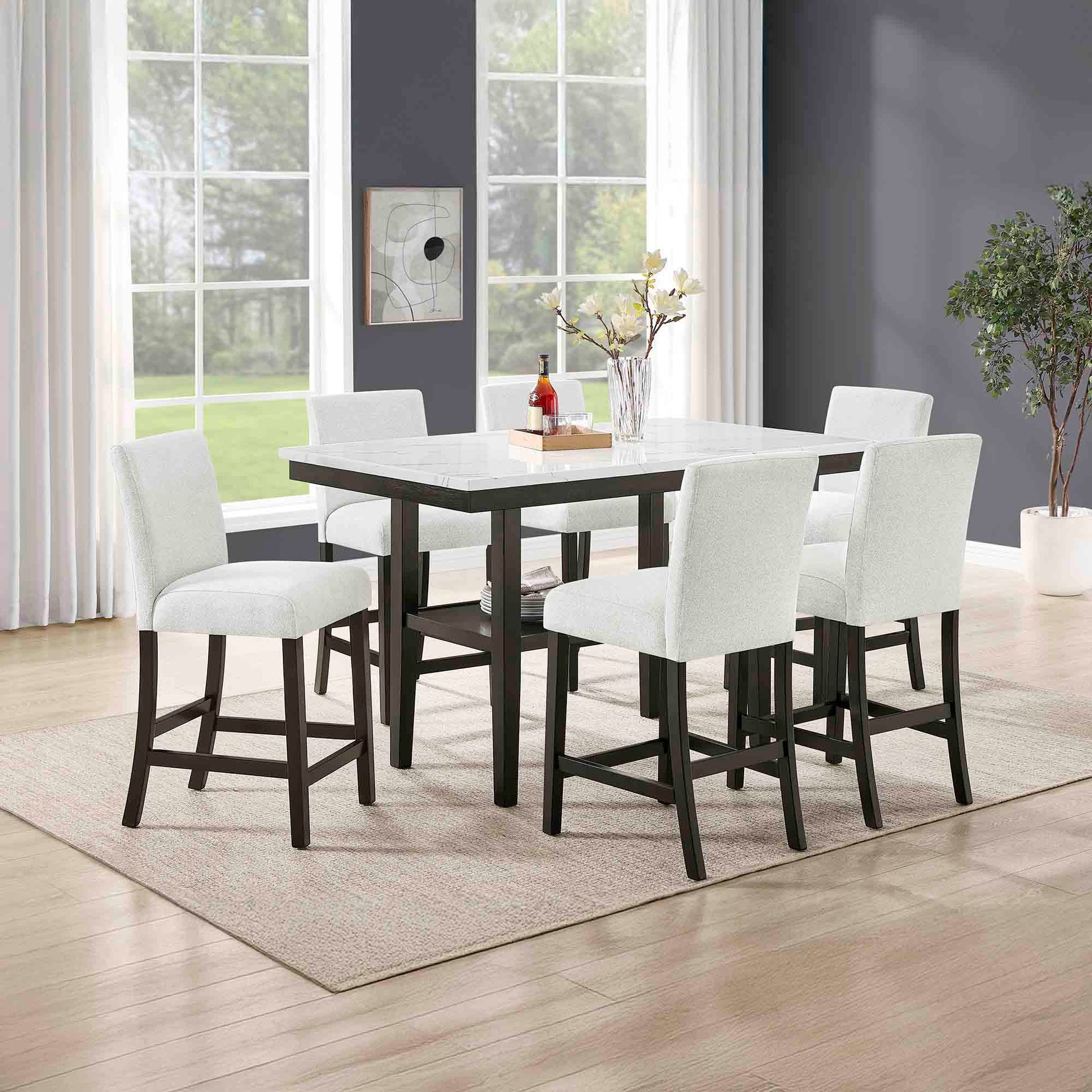 Carissa - Rectangle Counter Dining Set 5 Piece Dining Room Sets by New Classic - Walls Furniture & Mattress