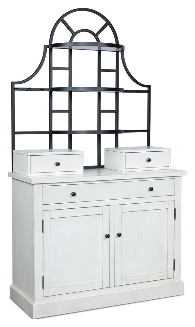 Greddinton - White - Baker's Rack Display Cabinets by Signature Design by Ashley® - Walls Furniture & Mattress