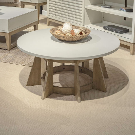 Berkley Square - Round Cocktail Table - Brown Cocktail Tables by Liberty Furniture - Walls Furniture & Mattress