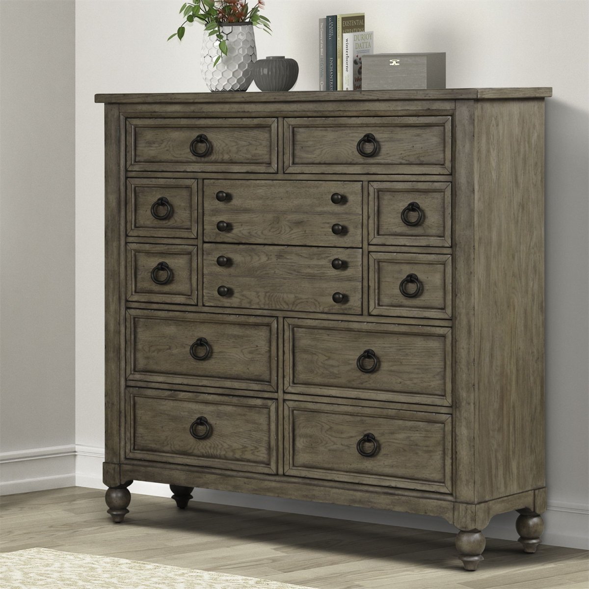 Americana Farmhouse - 12 Drawer Chesser Dressers by Liberty Furniture - Walls Furniture & Mattress