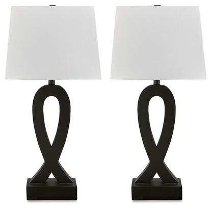 Markellton - Poly Table Lamp (Set of 2) - Black Table Lamps by Signature Design by Ashley® - Walls Furniture & Mattress
