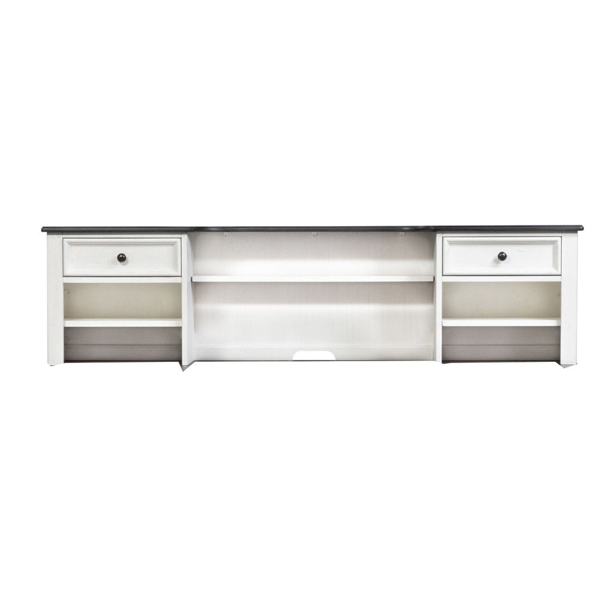 Allyson Park - Hutch - Wirebrushed White / Charcoal Hutches by Liberty Furniture - Walls Furniture & Mattress