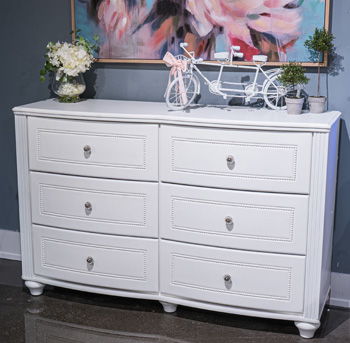 Kozlani - White - Six Drawer Dresser Dressers by Signature Design by Ashley® - Walls Furniture & Mattress