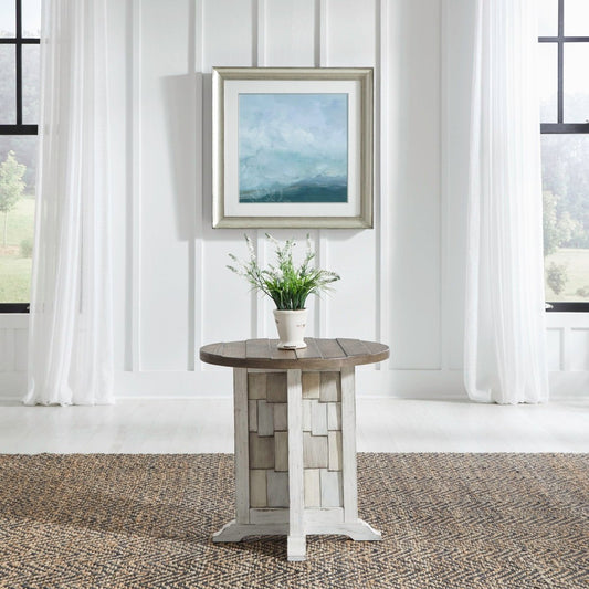 River Place - Round Chairside Table - White