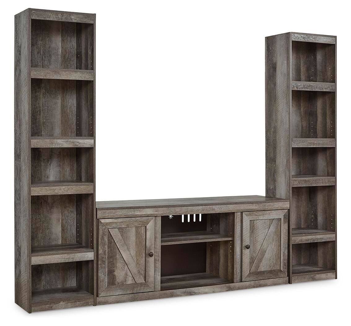 Wynnlow - 3-Piece Entertainment Center - Gray Entertainment Centers by Signature Design by Ashley® - Walls Furniture & Mattress