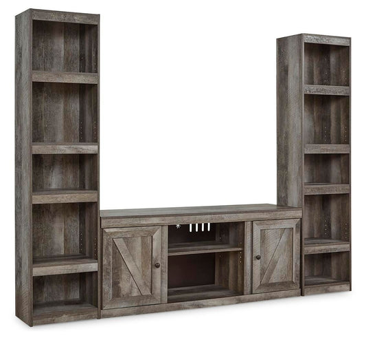 Wynnlow - 3-Piece Entertainment Center - Gray Entertainment Centers by Signature Design by Ashley® - Walls Furniture & Mattress