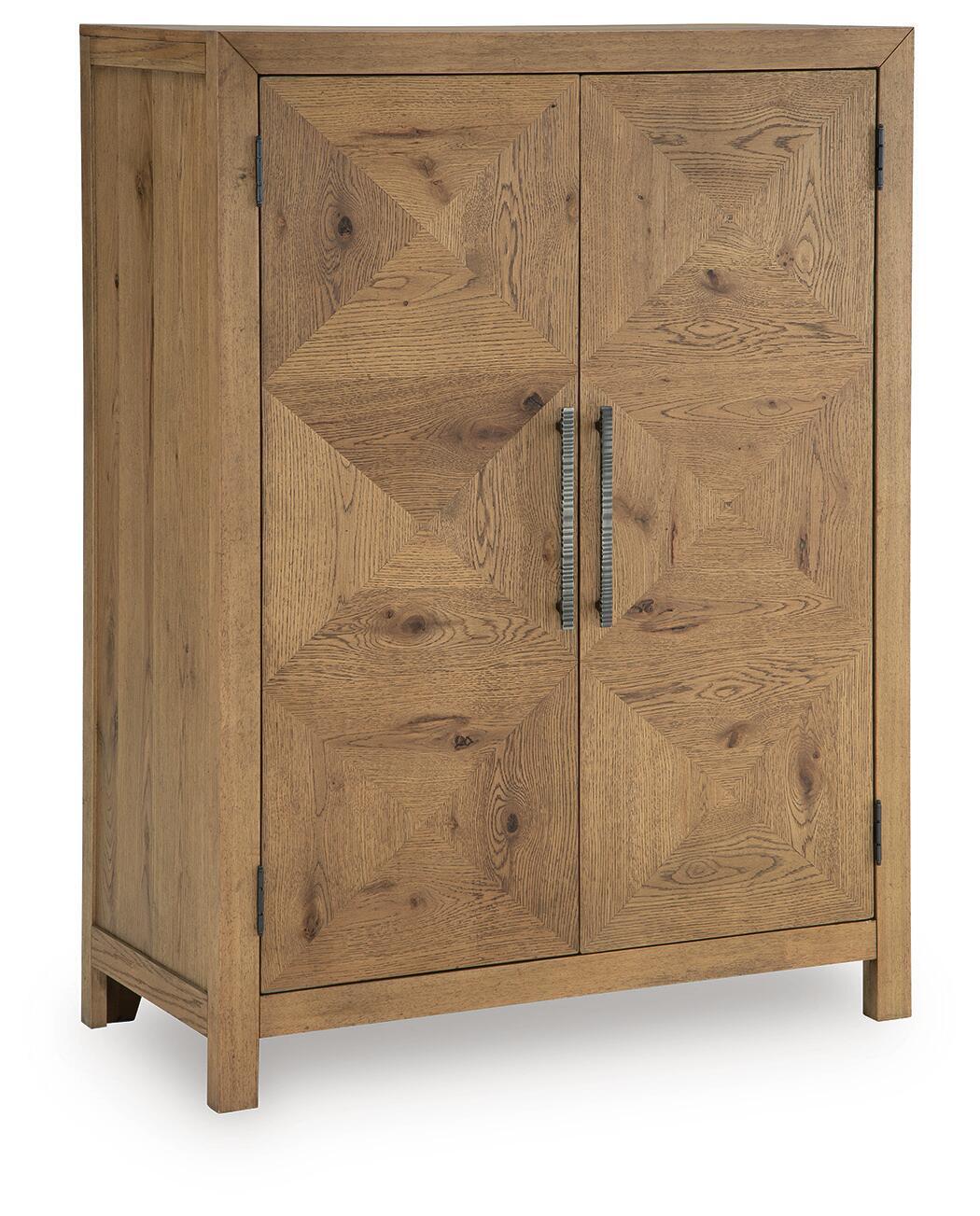 Clayburns - Bar Cabinet - Light Brown Wine Cabinets by Signature Design by Ashley® - Walls Furniture & Mattress