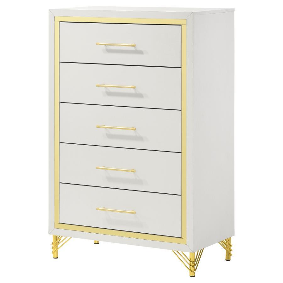 Lucia - 5 - Drawer Bedroom Chest Accent Chests by Coaster Fine Furniture - Walls Furniture & Mattress
