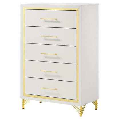 Lucia - 5 - Drawer Bedroom Chest Accent Chests by Coaster Fine Furniture - Walls Furniture & Mattress