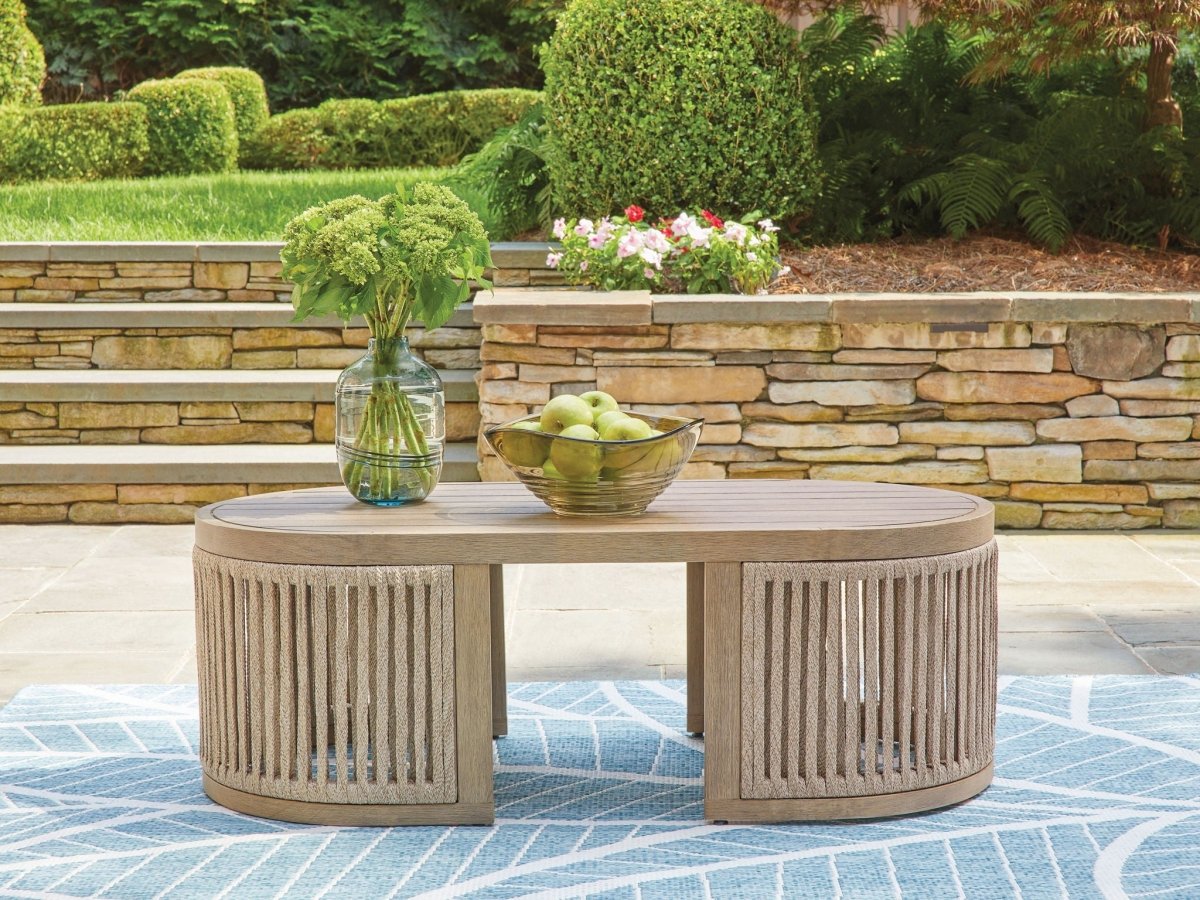 Serena Shores - Beige - Rectangular Cocktail Table Coffee Tables by Signature Design by Ashley® - Walls Furniture & Mattress