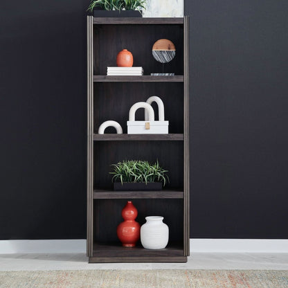 Modern Edge - Bunching Bookcase - Caffe Standard Bookcases by Liberty Furniture - Walls Furniture & Mattress