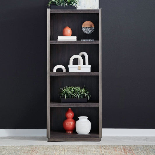 Modern Edge - Bunching Bookcase - Caffe Standard Bookcases by Liberty Furniture - Walls Furniture & Mattress