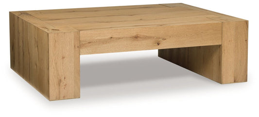 Bracken - Light Brown - Rectangular Cocktail Table Cocktail Tables by Luxe - Walls Furniture & Mattress