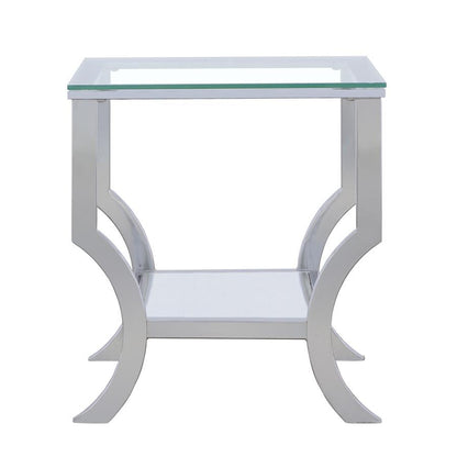 Saide - Rectangular Glass Top Table End Tables by CoasterEssence - Walls Furniture & Mattress