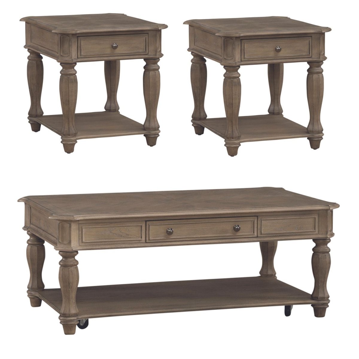Magnolia Manor - Alternate 3 Piece Set - Brown Table Sets by Liberty Furniture - Walls Furniture & Mattress