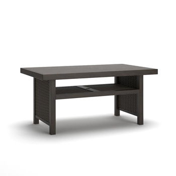 Mesa Valley - Rectangular Multi-Use Table With Umbrella Option - Dark Brown Dining Tables by Signature Design by Ashley® - Walls Furniture & Mattress