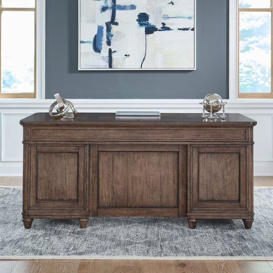 Harrison Heights - Jr Executive Desk - Sienna Executive Desks by Liberty Furniture - Walls Furniture & Mattress