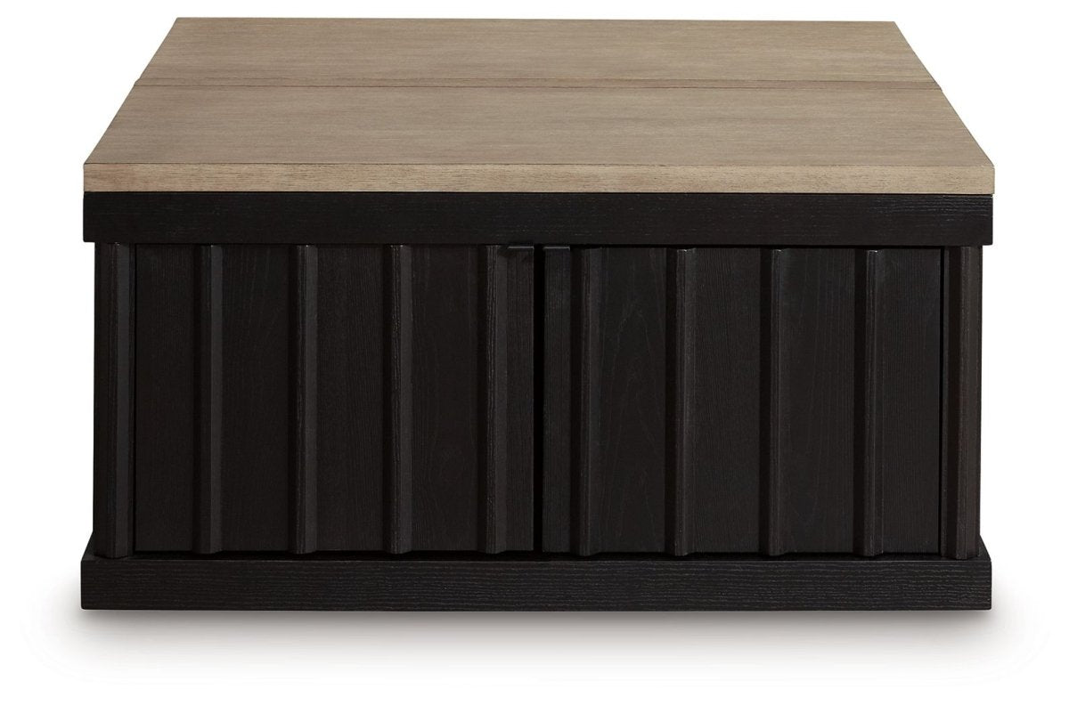 Rylandyn - Lift Top Cocktail Table - Black / Light Brown Cocktail Tables by Signature Design by Ashley® - Walls Furniture & Mattress