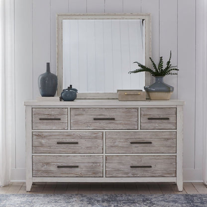 Backroads - Dresser & Mirror - White Dresser & Mirror by Liberty Furniture - Walls Furniture & Mattress