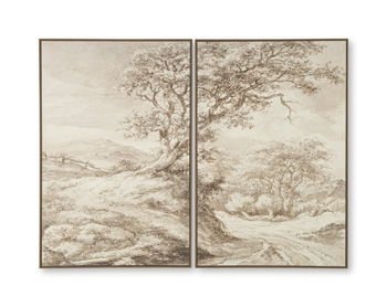 Stormish - Wall Art Set (Set of 2) - Beige / Brown Canvas Art Sets by Signature Design by Ashley® - Walls Furniture & Mattress