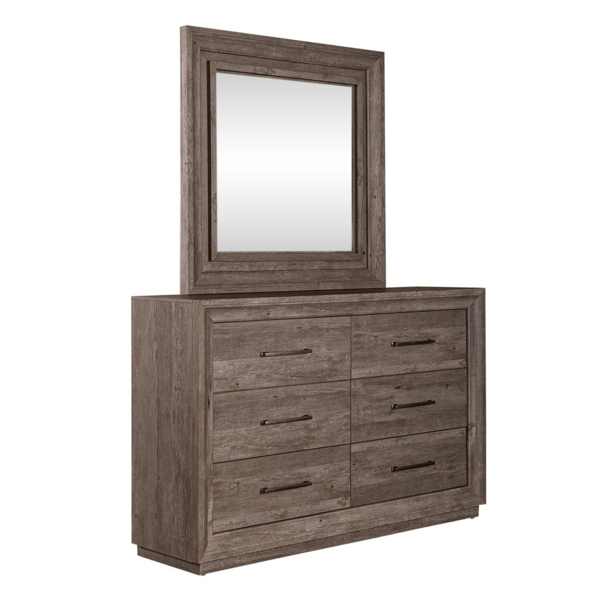 Horizons - Dresser & Mirror - Gray Dresser & Mirror by Liberty Furniture - Walls Furniture & Mattress