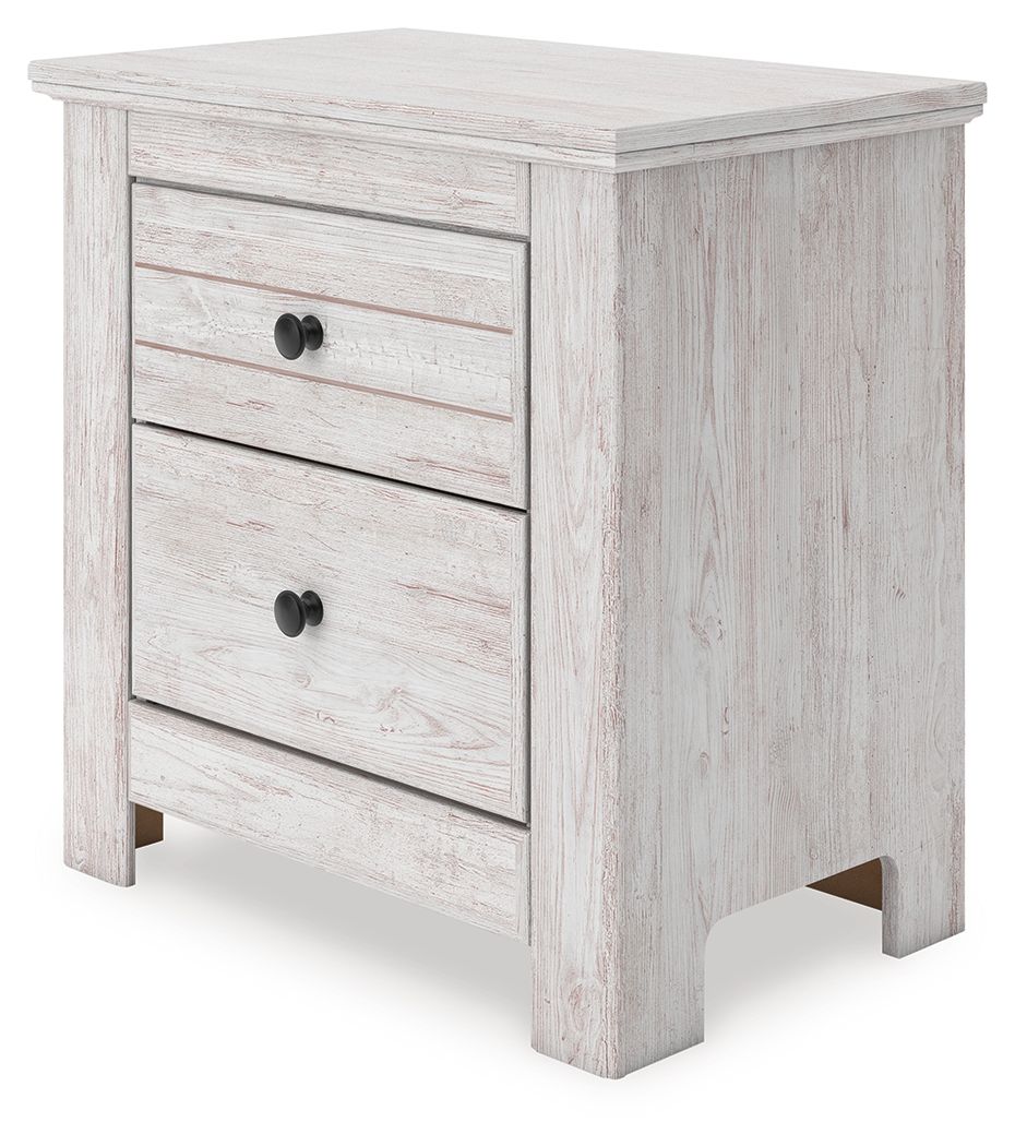 Makidern - Two Drawer Night Stand Nightstands w/ Charging Stations by Signature Design by Ashley® - Walls Furniture & Mattress