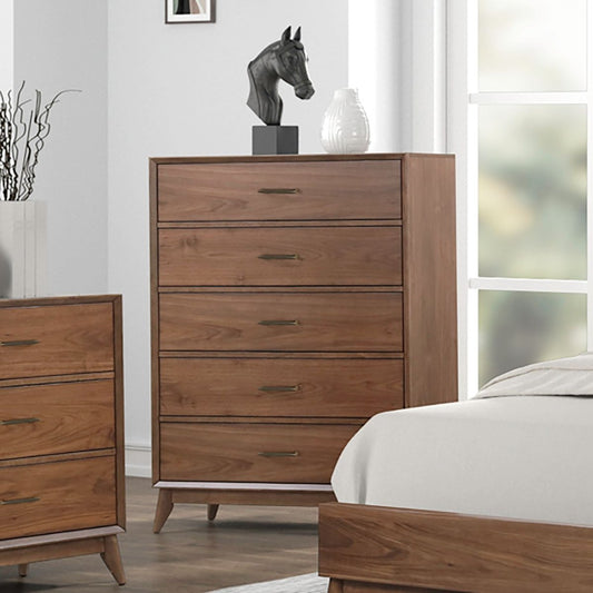 Century Modern - 5 Drawer Chest - Walnut Accent Chests by Liberty Furniture - Walls Furniture & Mattress