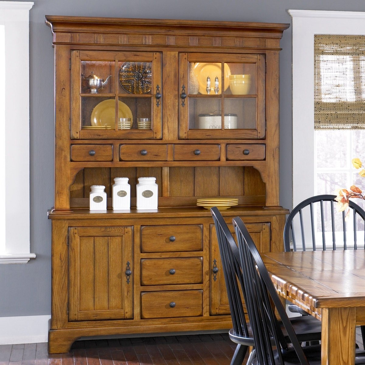 Treasures - Hutch & Buffet - Light Brown Hutches & Buffets by Liberty Furniture - Walls Furniture & Mattress