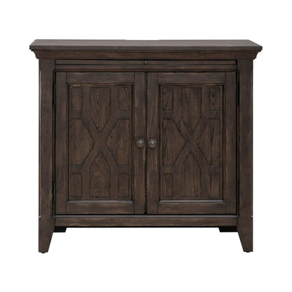 Paradise Valley - 2 Door Bedside Chest With Charging Station - Dark Brown