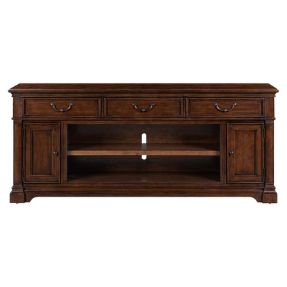 Fireplace TV Consoles - 84" Fireplace TV Console FTS - Brown Fireplace TV Stands by Liberty Furniture - Walls Furniture & Mattress