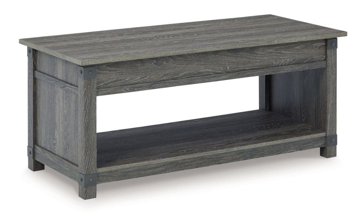 Freedan - 3 Pc. - Coffee Table, 2 End Tables - Grayish Brown Table Sets by Signature Design by Ashley® - Walls Furniture & Mattress